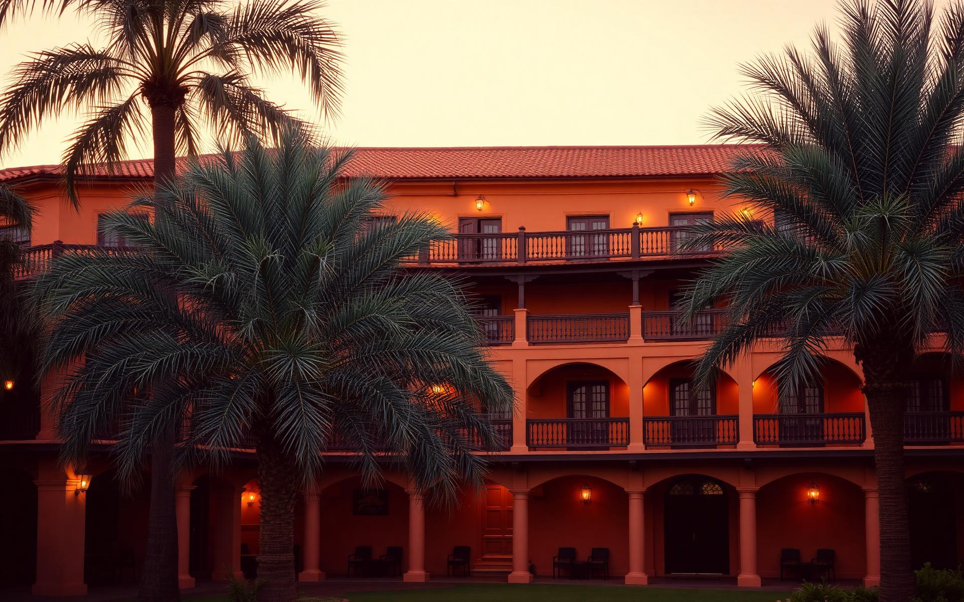 Hôtel Signare à Saint-Louis du Sénégal au coucher du soleil